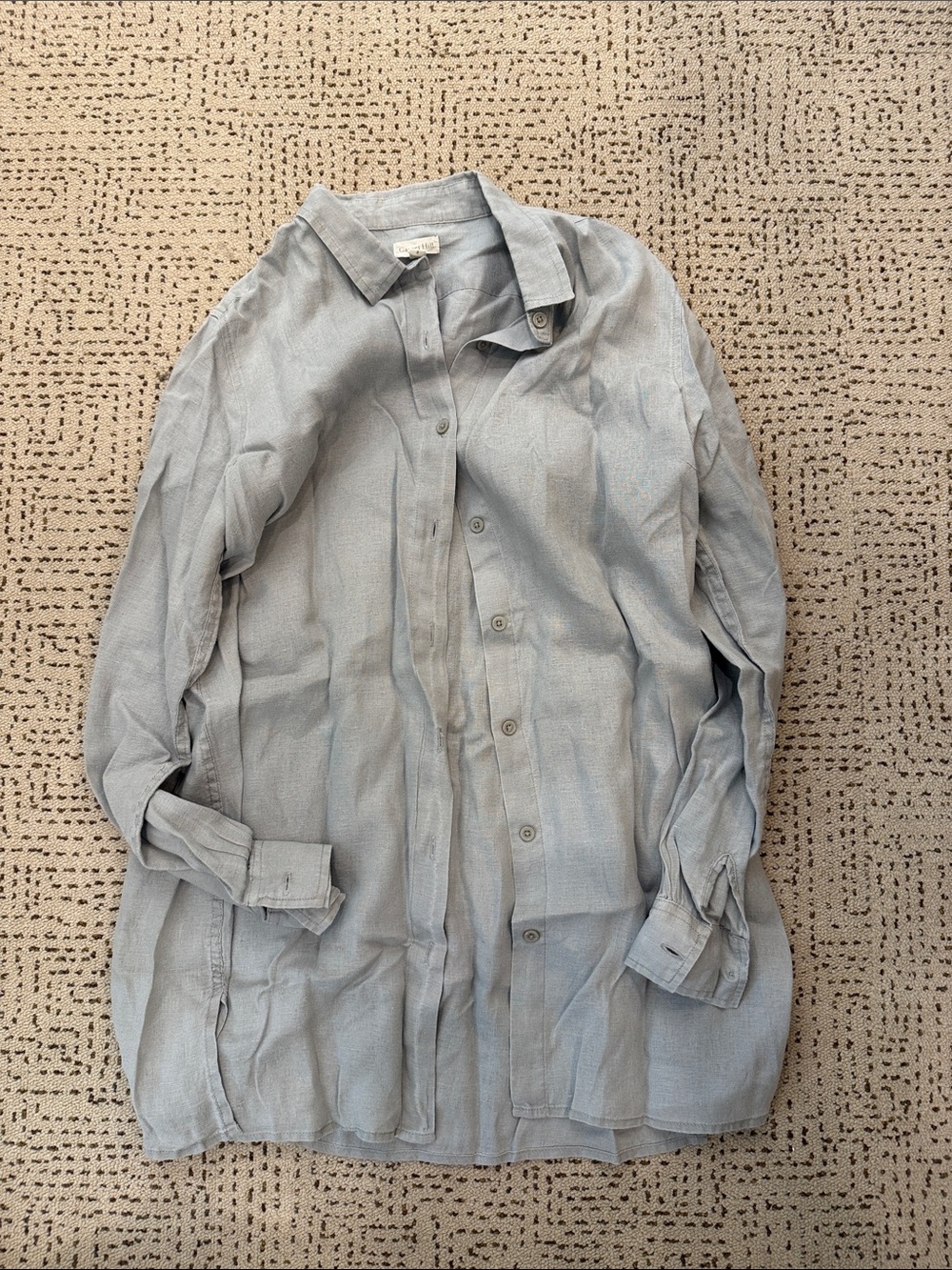 Light Gray women’s Casual Button-Up Shirt linen shirt